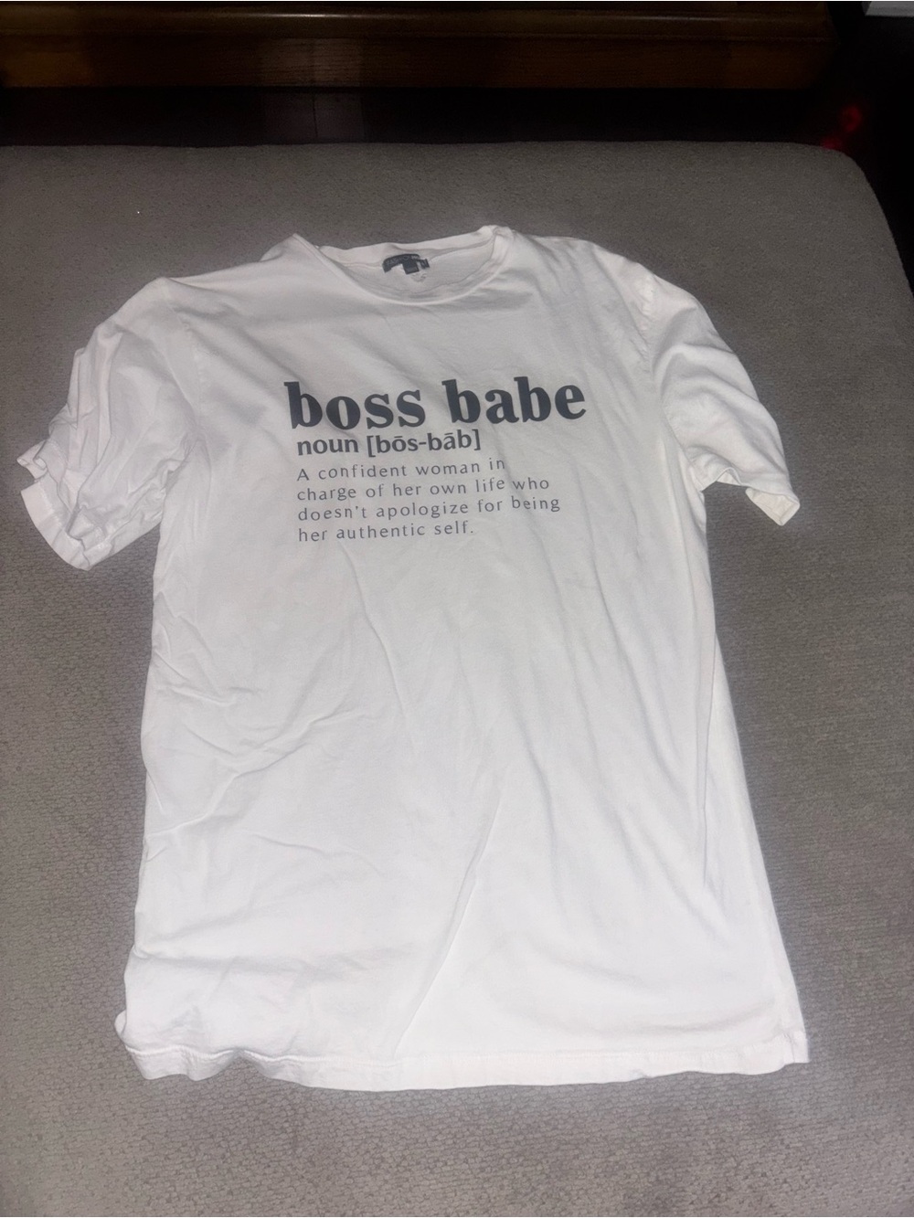 Fashion Nova White 'boss babe' Graphic Tee